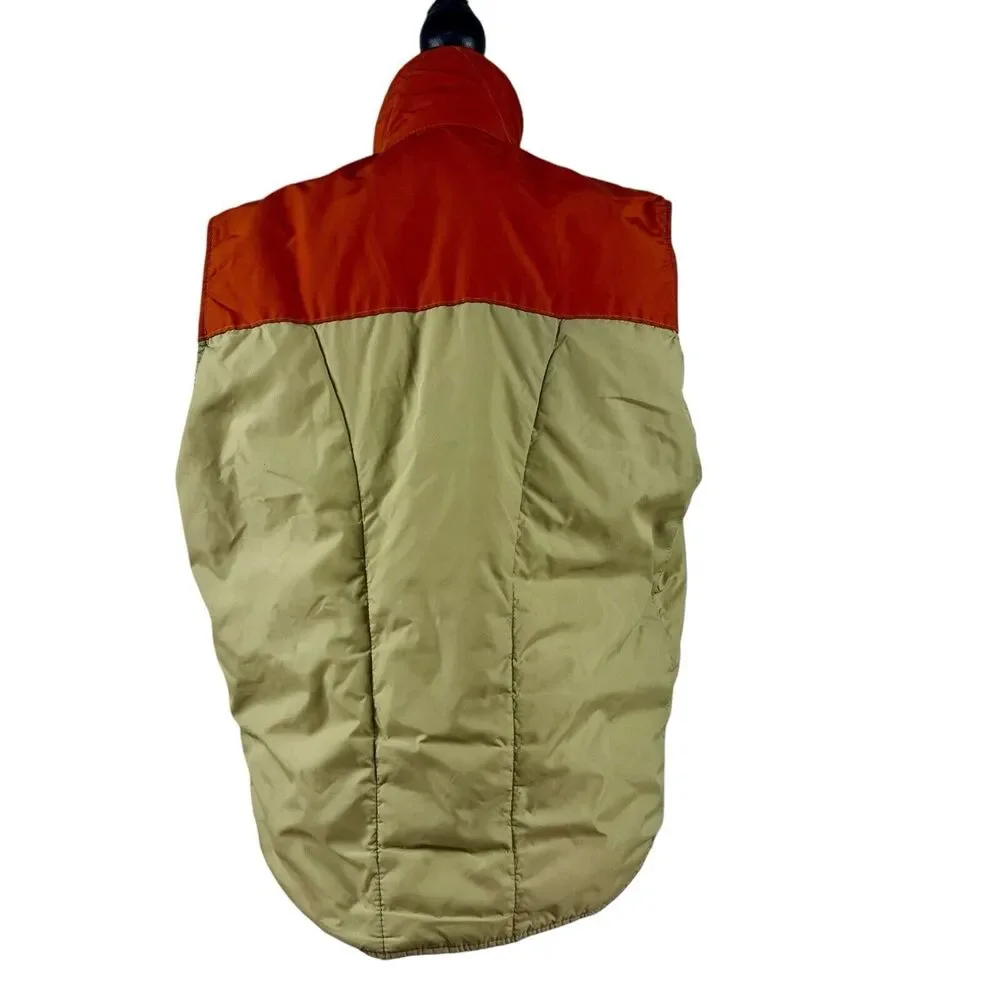 Vintage Unisex Sierra Designs Nylon Vest Color Block 42”Chest Snap Front Pockets